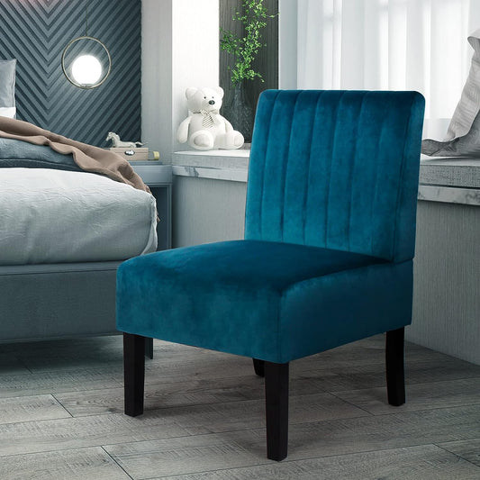 LAZZO Mordern Velvet Armless Accent Chair