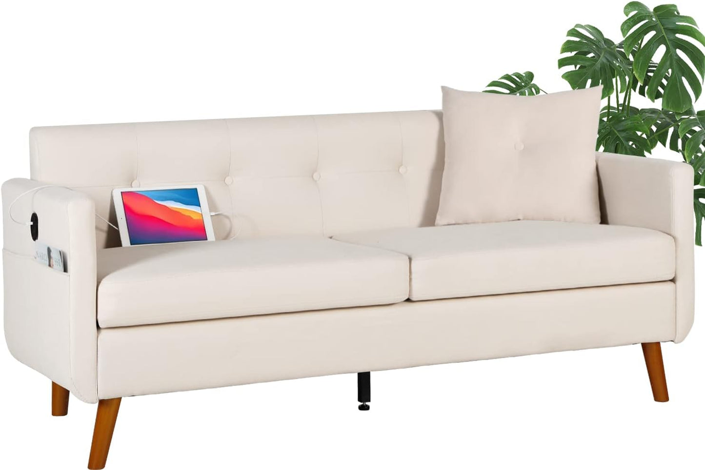 LAZZO 65 inch Loveseat Sofa w/ 2 USB Charging Ports