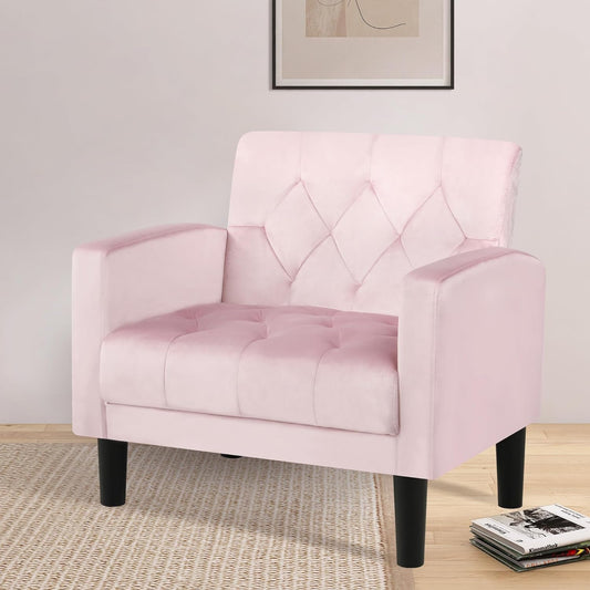 LAZZO Mid Century Arm Chair (Pink, 1PC)