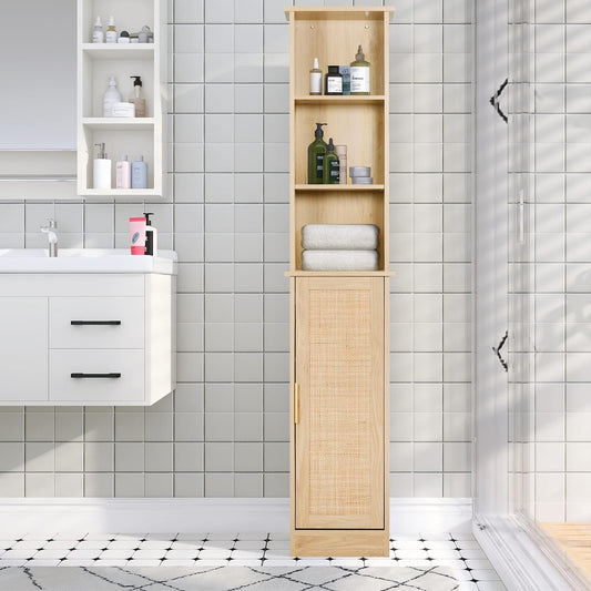 LAZZO 65'' Tall Bathroom Storage Cabinet Organizer