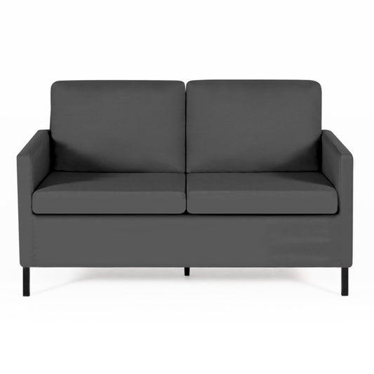 LAZZO Fabric Modern Loveseat Sofa Couch for Living Room, 51" W Upholstered Love Seats 2-Seater Furniture w/Iron Legs for Compact Small Space, Apartment, Bedroom, Dorm, Office